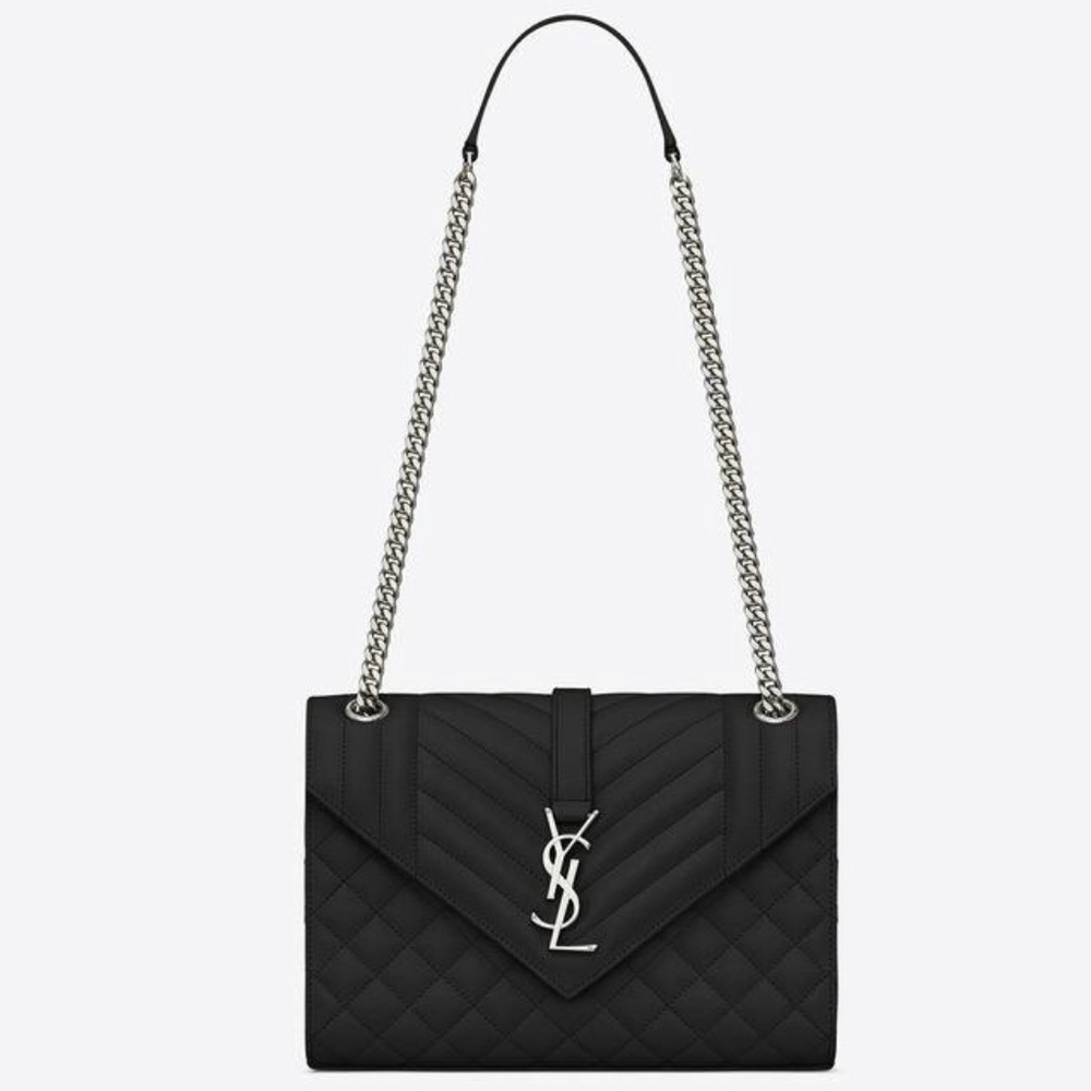 Saint Laurent
Envelope Medium in Quilted Grain De Poudre Embossed Leather - Picture 1 of 14